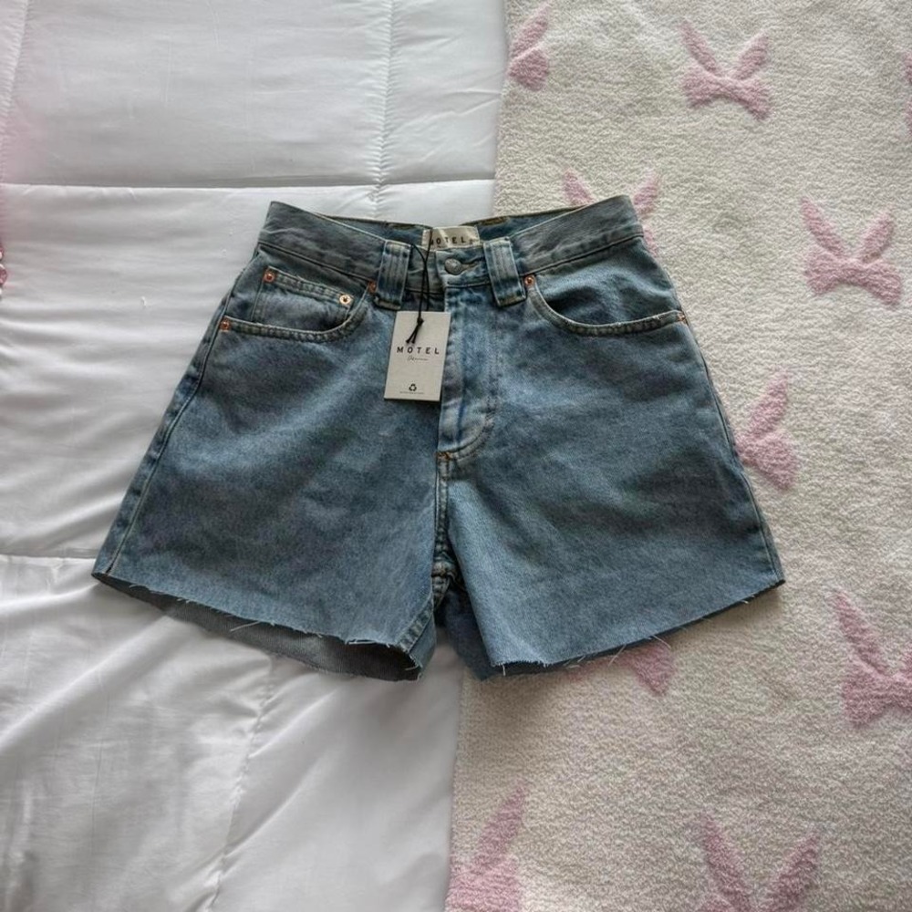 Motel Rocks Low Rise Denim Jean Shorts‎